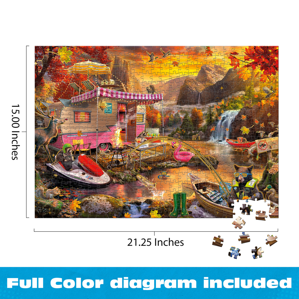 Gold Collection: Animal Campers 500 Piece Puzzle