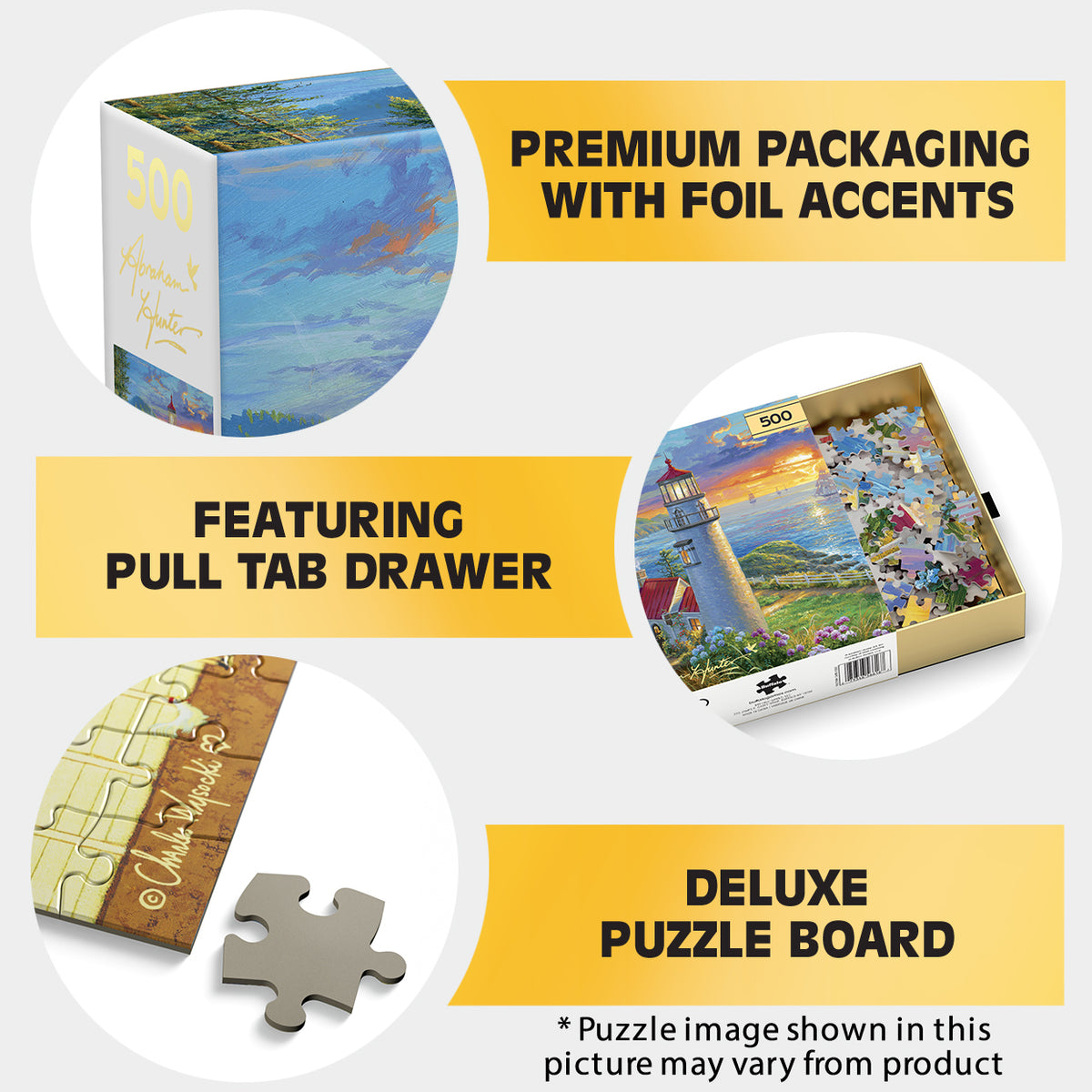 Gold Collection – Evening Watch 500 Piece Jigsaw Puzzle - Abraham Hunter