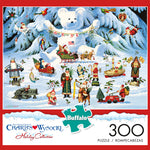 Charles Wysocki Jingle Bell Teddy & Friends 300 Large Piece Jigsaw Puzzle Box
