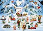 Charles Wysocki Jingle Bell Teddy & Friends 300 Large Piece Jigsaw Puzzle Art