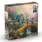 Silver Select: Mickey + Minnie Sweetheart Bridge, Thomas Kinkade Disney Dreams 500 Piece Puzzle