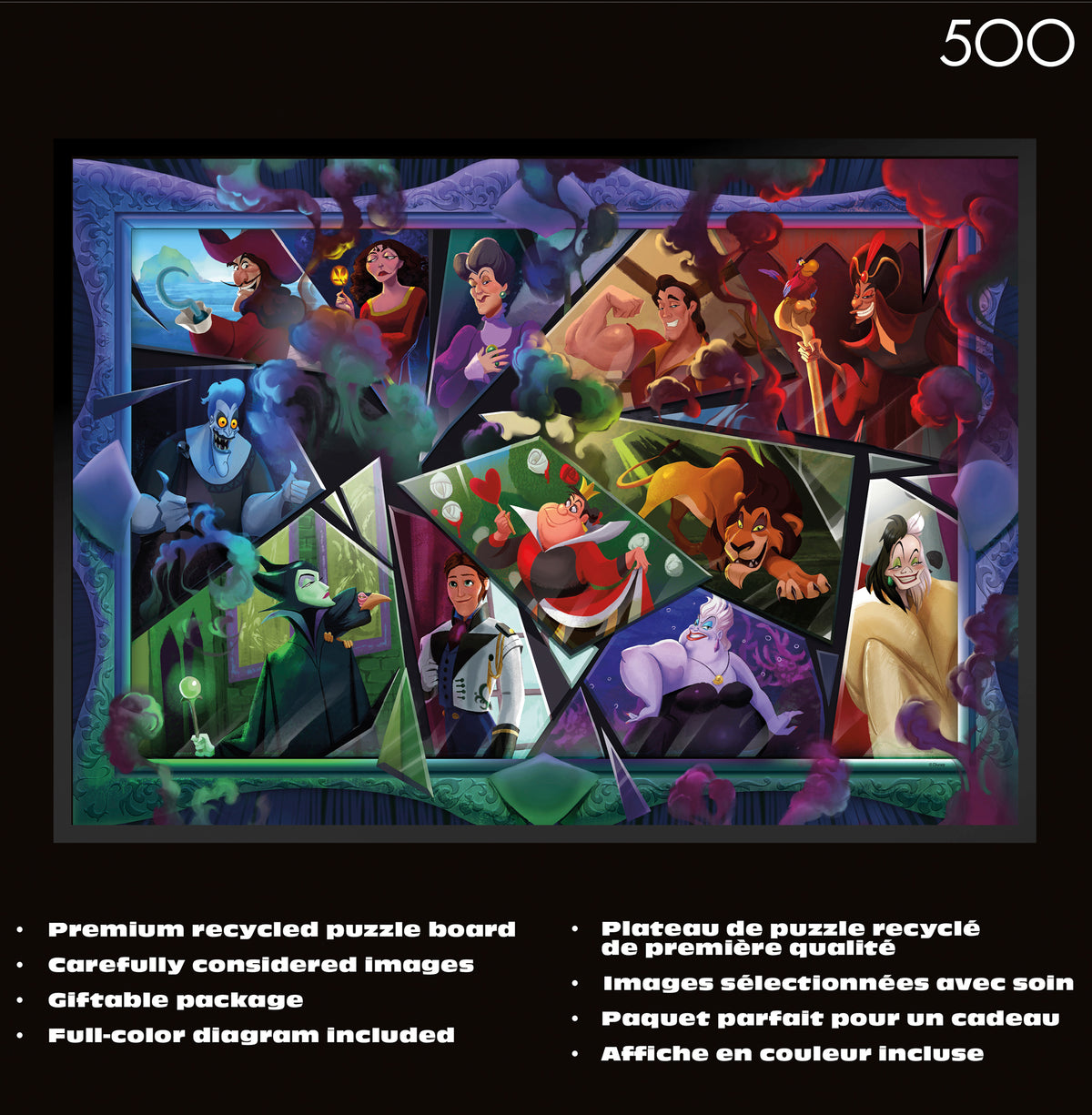 Ceaco – 500 Piece Disney Noir Select Villains Jigsaw Puzzle