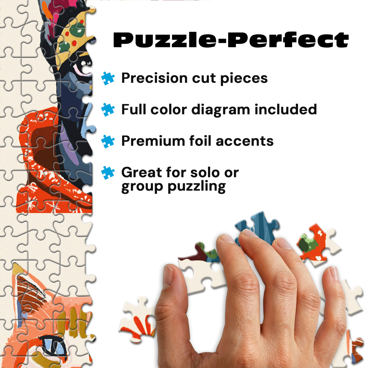 Gold Collection: Dressy Dogs, Cozy Cats 500 Piece Puzzle