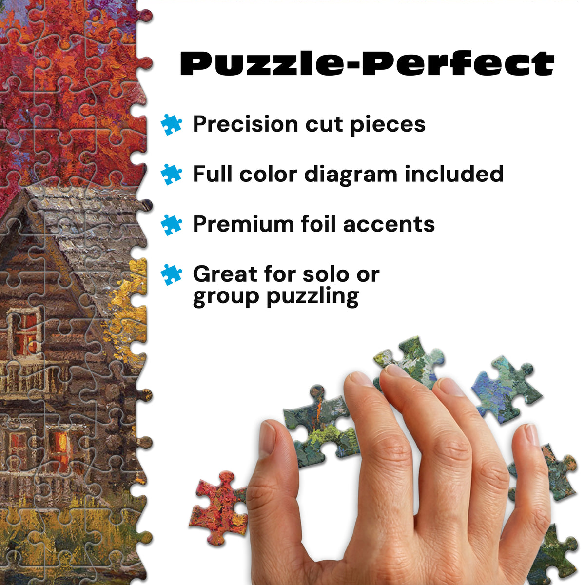 Gold Collection – Adirondack Lake 500 Piece Jigsaw Puzzle - Abraham Hunter