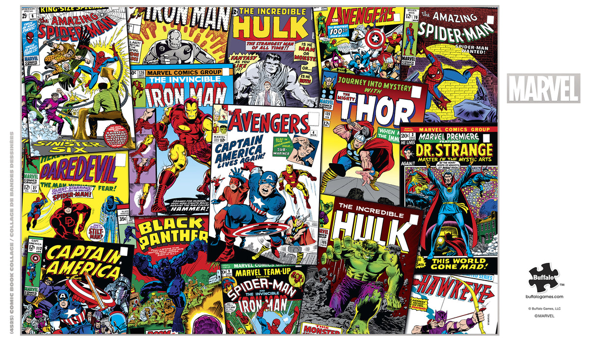 Silver Select: Marvel Comic Collage 2000 Piece Puzzle