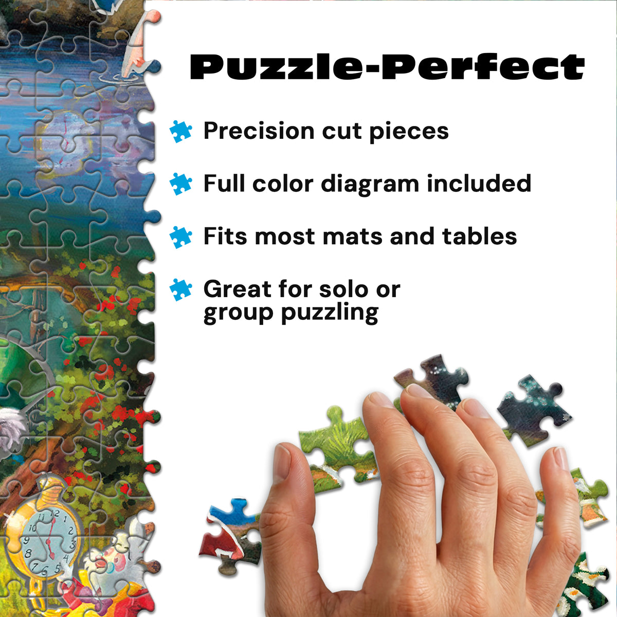 Thomas Kinkade Disney Silver Select: Alice in Wonderland 500 Piece Puzzle