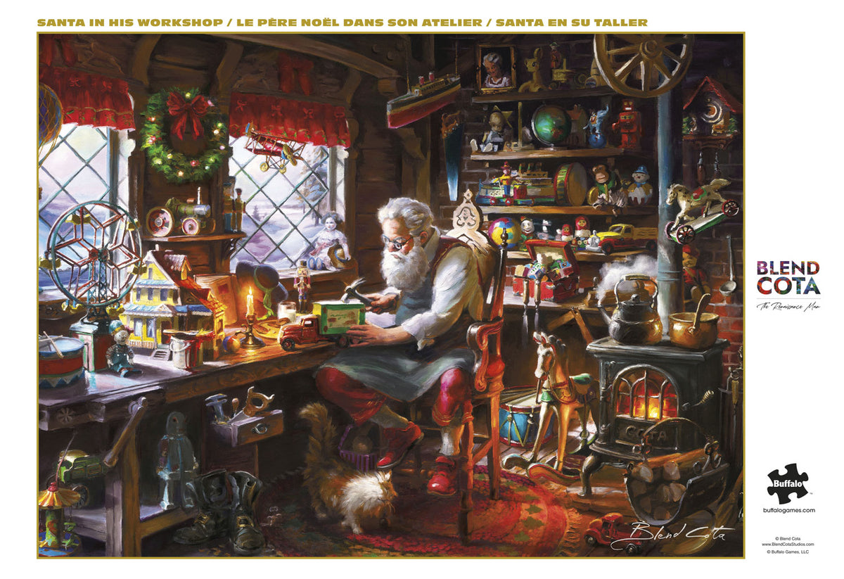 Gold Collection: Santa In His Workshop – 1000 Piece Jigsaw Puzzle
