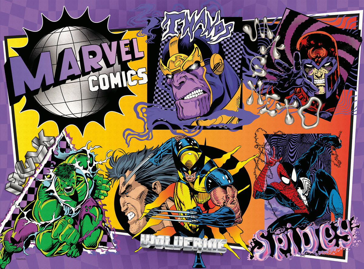 Marvel Comics Collage - 1000 Piece Silver Select Jigsaw Puzzle