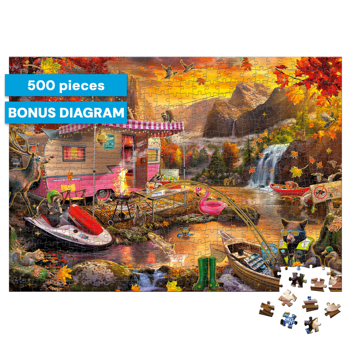 Gold Collection: Animal Campers 500 Piece Puzzle