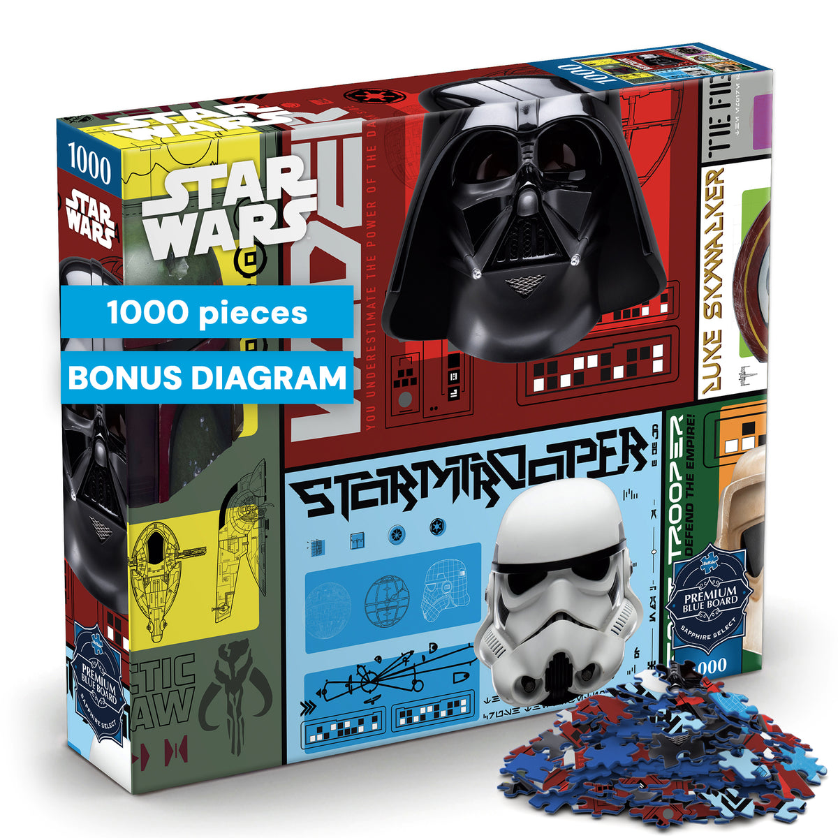 Star Wars Helmets 1000 Piece puzzle for Adults - Sapphire Select