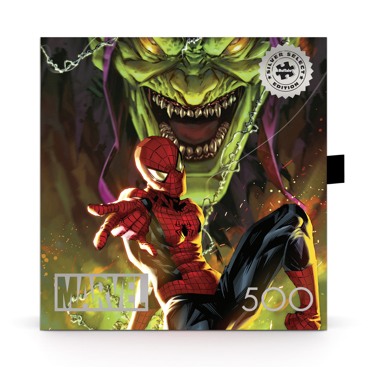 Marvel - Spider-Man and the Green Goblin - 500 Piece Noir Select Jigsaw Puzzle
