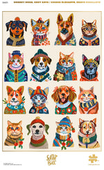 Gold Collection: Dressy Dogs, Cozy Cats 500 Piece Puzzle