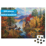 Gold Collection – Adirondack Lake 500 Piece Jigsaw Puzzle - Abraham Hunter