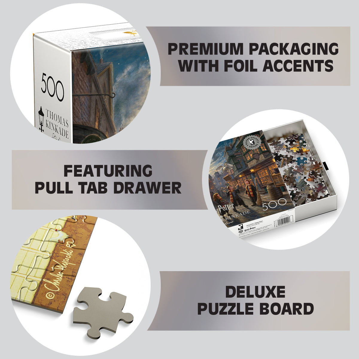 Silver Select: Harry Potter: Diagon Alley (Thomas Kinkade) 500 Piece Puzzle