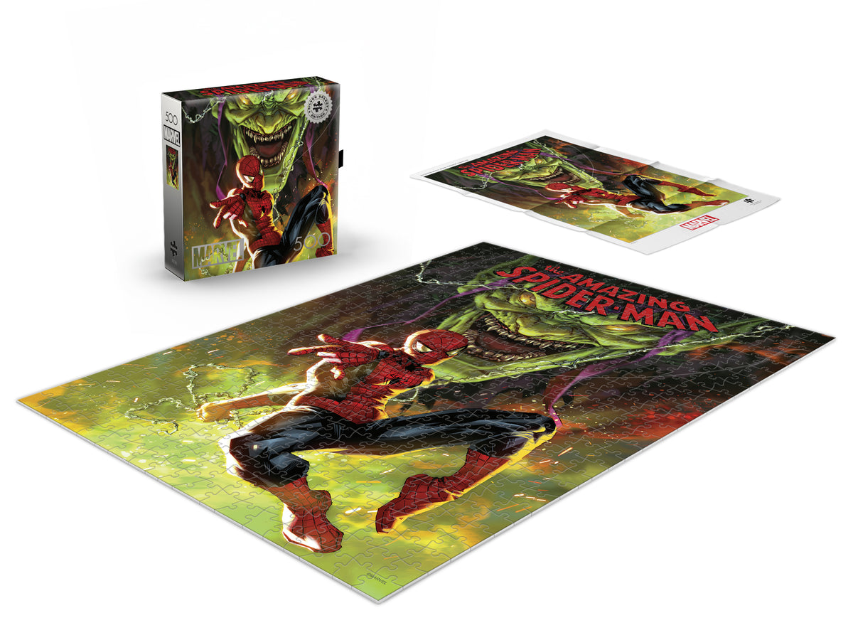 Marvel - Spider-Man and the Green Goblin - 500 Piece Noir Select Jigsaw Puzzle