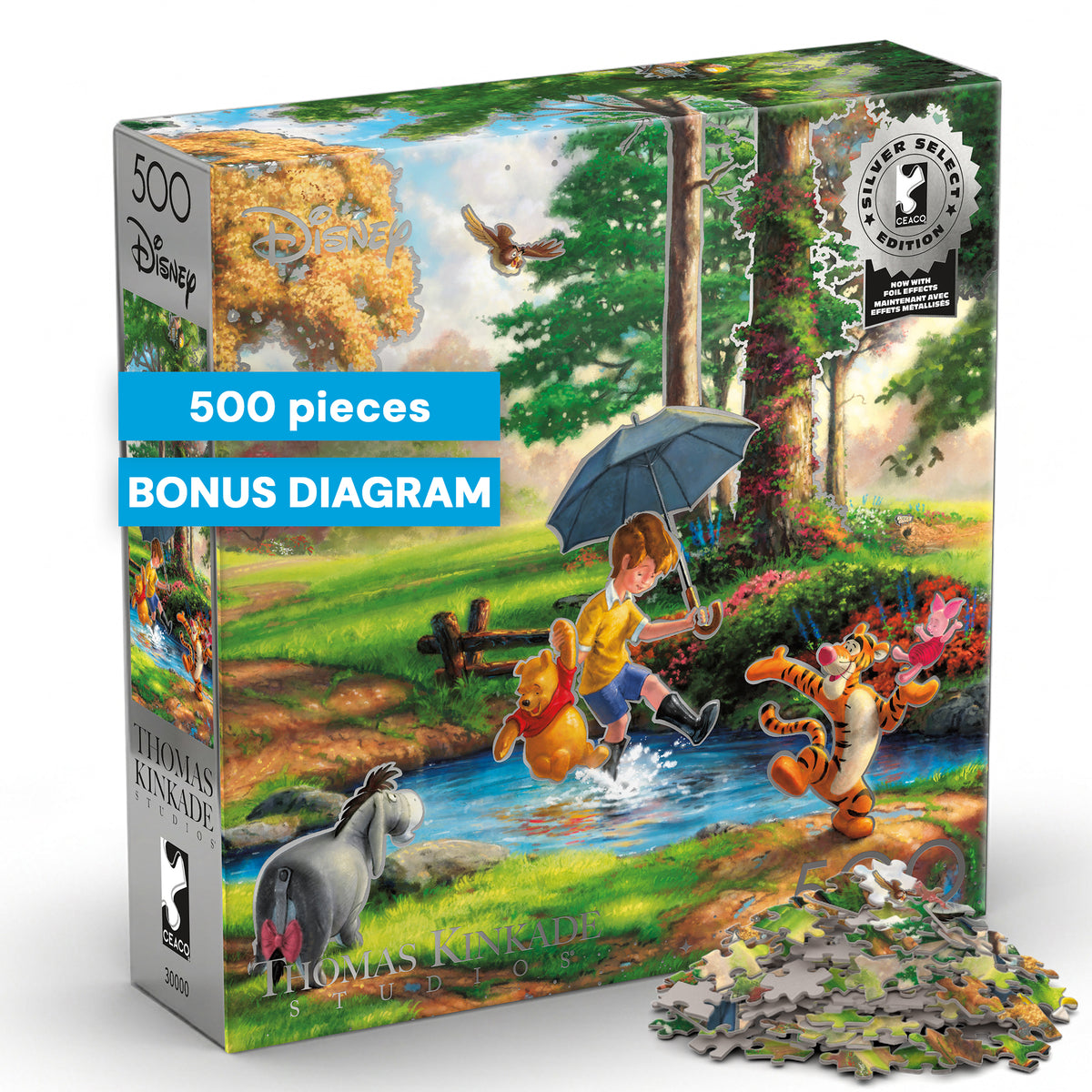 Thomas Kinkade Disney Silver Select: Winnie the Pooh 500 Piece Puzzle