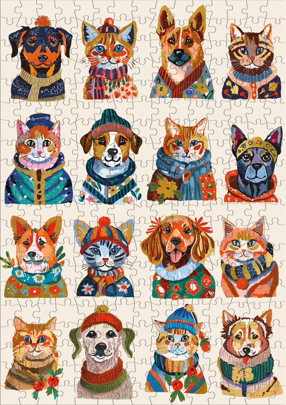 Gold Collection: Dressy Dogs, Cozy Cats 500 Piece Puzzle