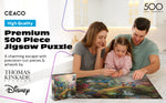 Silver Select: Mickey + Minnie Sweetheart Bridge, Thomas Kinkade Disney Dreams 500 Piece Puzzle