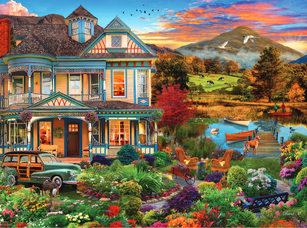 David Maclean Buffalo Gold: Garden Country Home 1000 Piece Puzzle