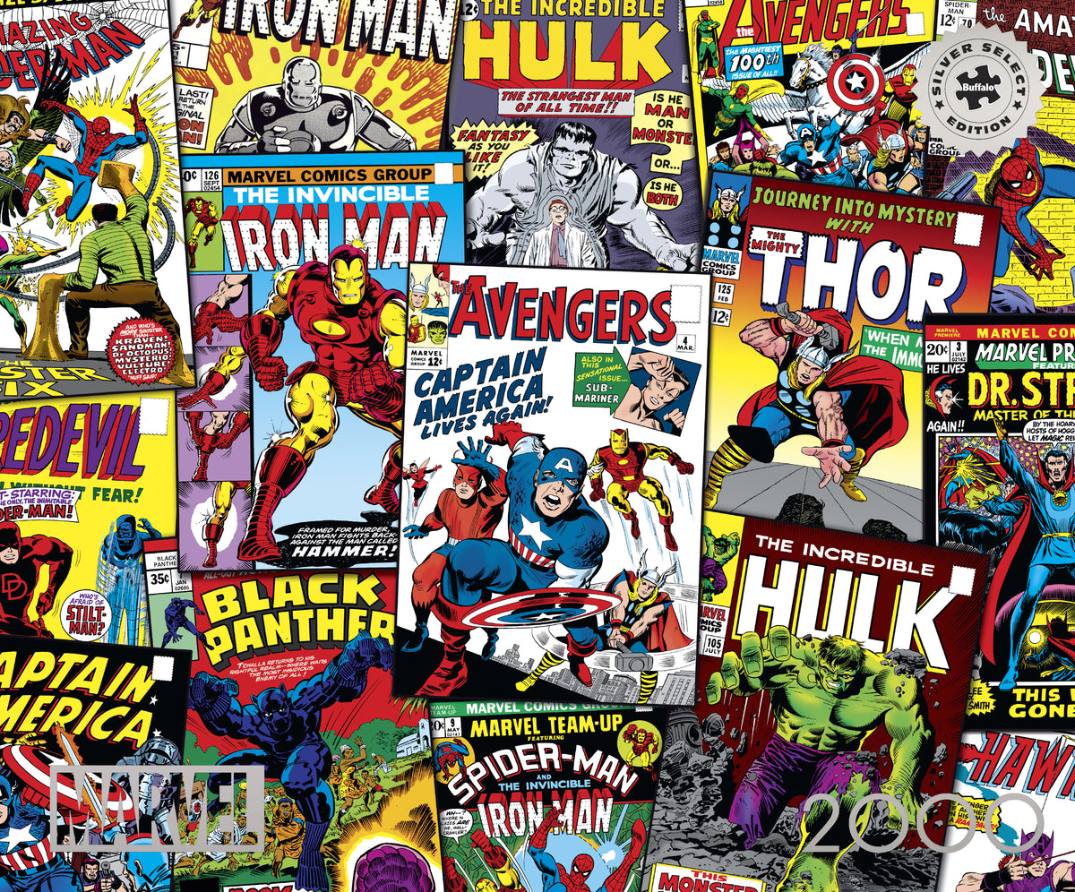 Silver Select: Marvel Comic Collage 2000 Piece Puzzle