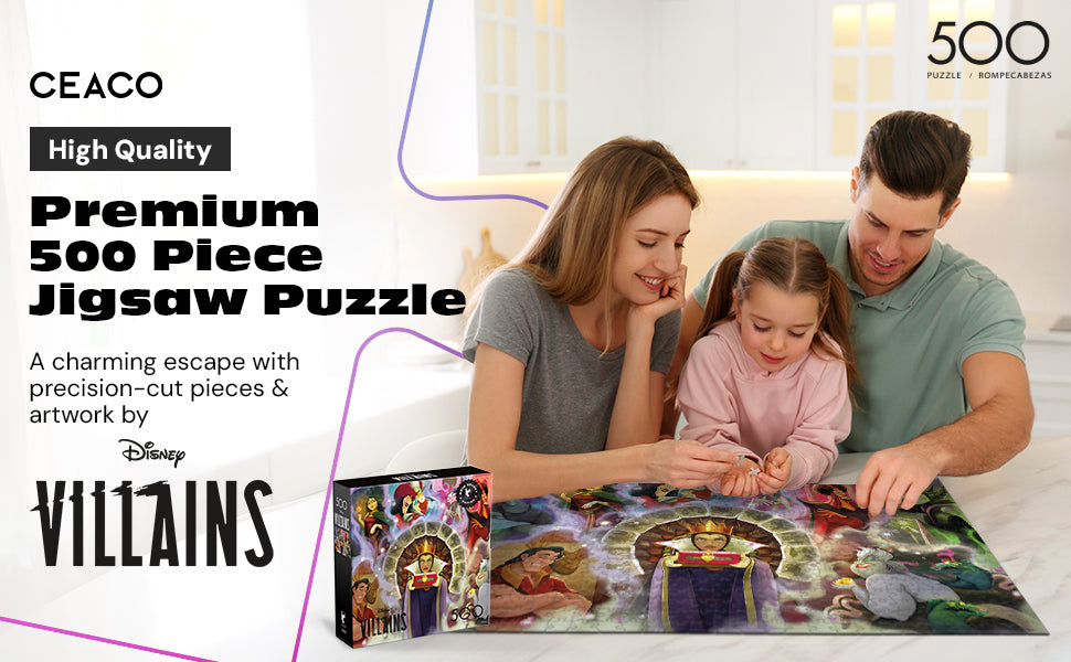 Noir Select: Disney Villains 500 Piece Puzzle
