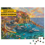 Gold Collection: Cinque Terre Seas – 1000 Piece Jigsaw Puzzle