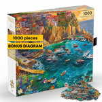Gold Collection: Cinque Terre Seas – 1000 Piece Jigsaw Puzzle