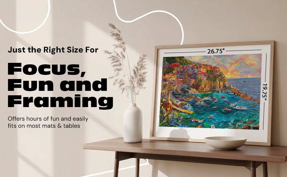 Gold Collection: Cinque Terre Seas – 1000 Piece Jigsaw Puzzle