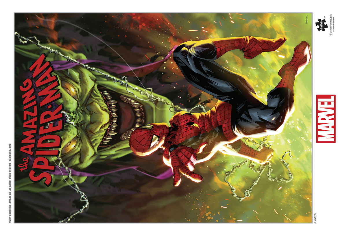 Marvel - Spider-Man and the Green Goblin - 500 Piece Noir Select Jigsaw Puzzle