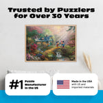 Silver Select: Mickey + Minnie Sweetheart Bridge, Thomas Kinkade Disney Dreams 500 Piece Puzzle