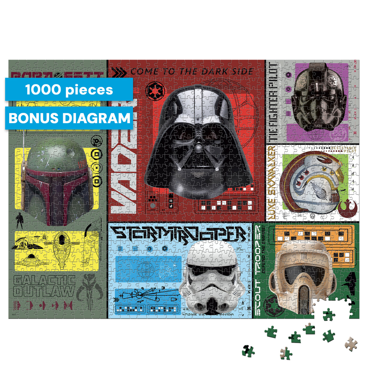 Star Wars Helmets 1000 Piece puzzle for Adults - Sapphire Select