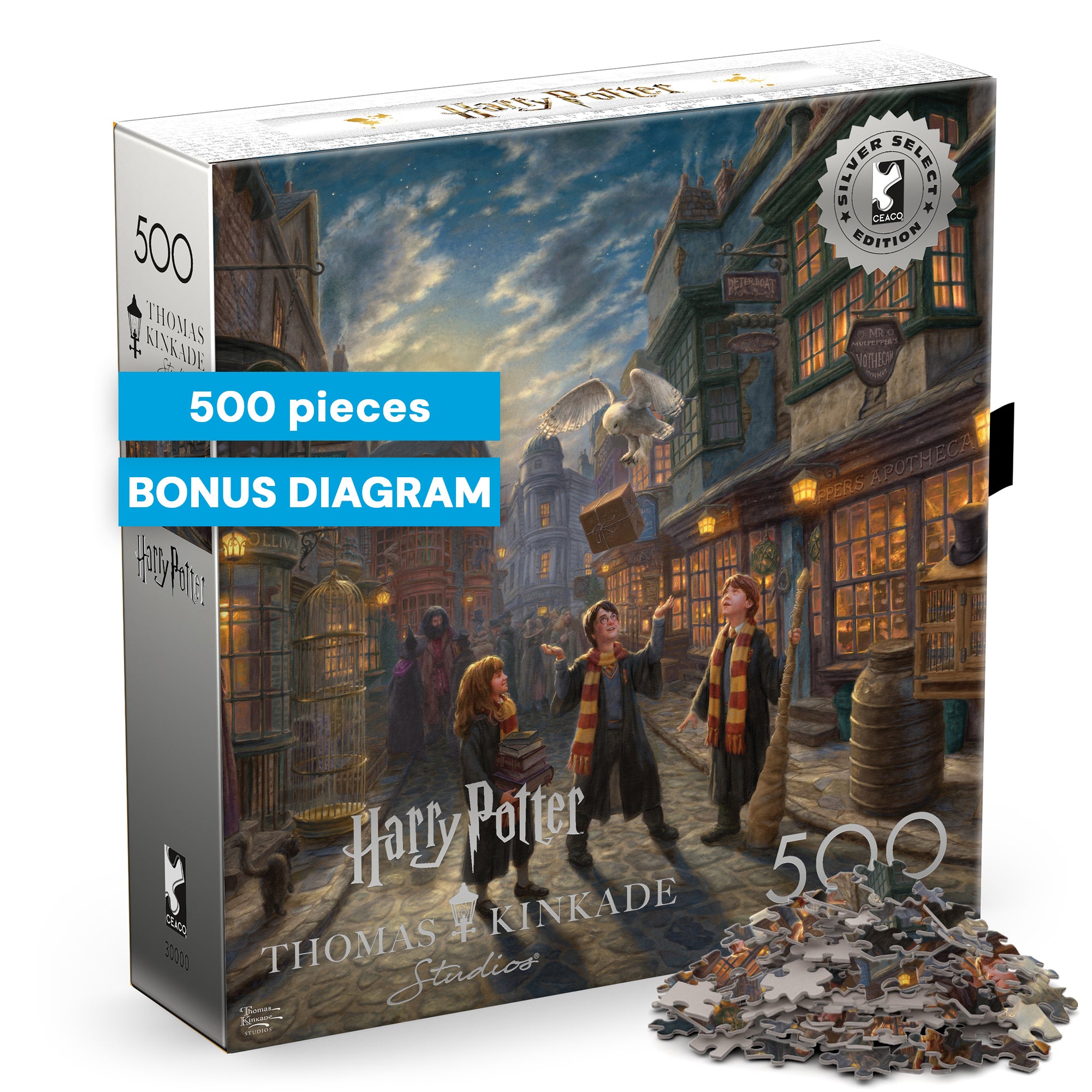 Silver Select: Harry Potter: Diagon Alley (Thomas Kinkade) 500 Piece Puzzle