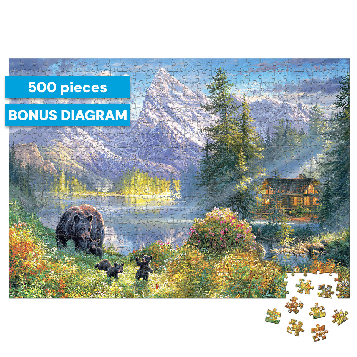 Abraham Hunter Mountain Morning 500 Piece Jigsaw Puzzle