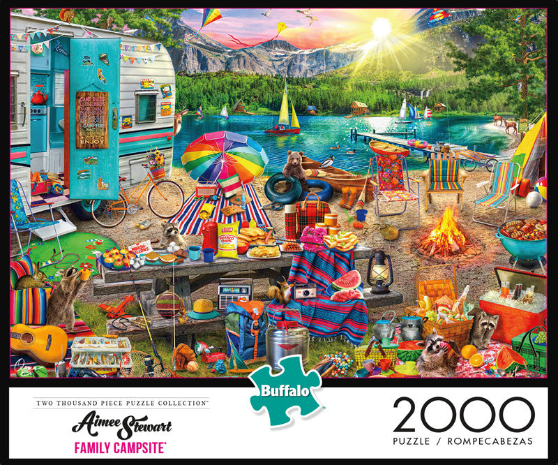 Aimee Stewart Family Campsite 2000 Piece Jigsaw Puzzle