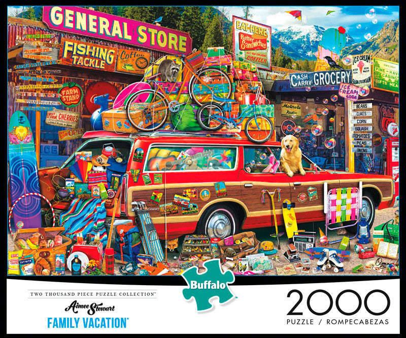 Aimee Stewart Family Vacation 2000 Piece Jigsaw Puzzle Box