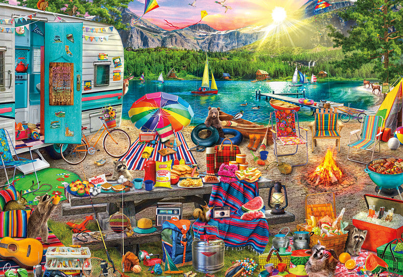 Aimee Stewart Family Campsite 2000 Piece Jigsaw Puzzle Art