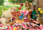 Adorable Animals Picnic Raiders 300 Large Piece Jigsaw Puzzle Art