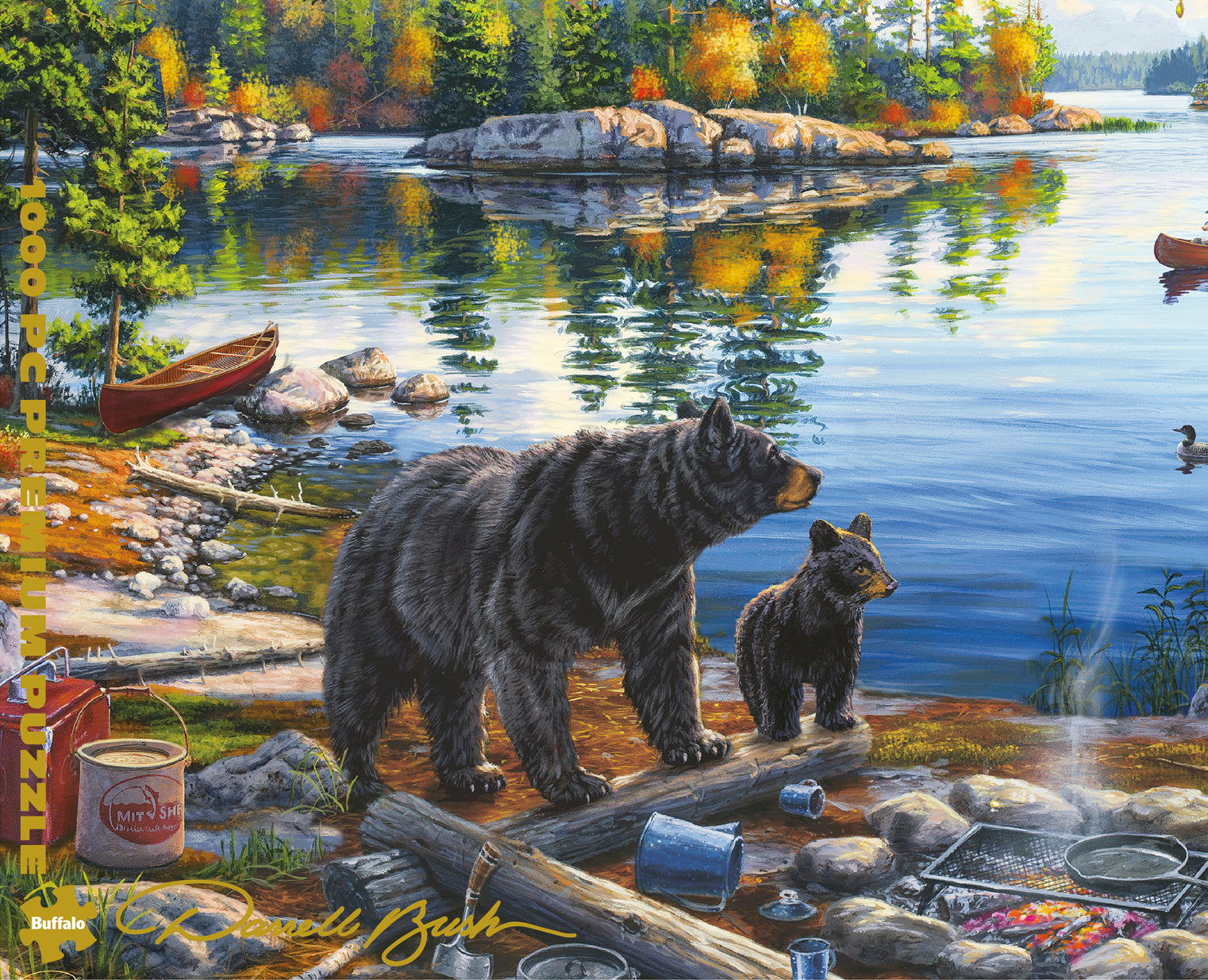 Darrell Bush Buffalo Gold: Blue Sky Reflection 1000 Piece Puzzle