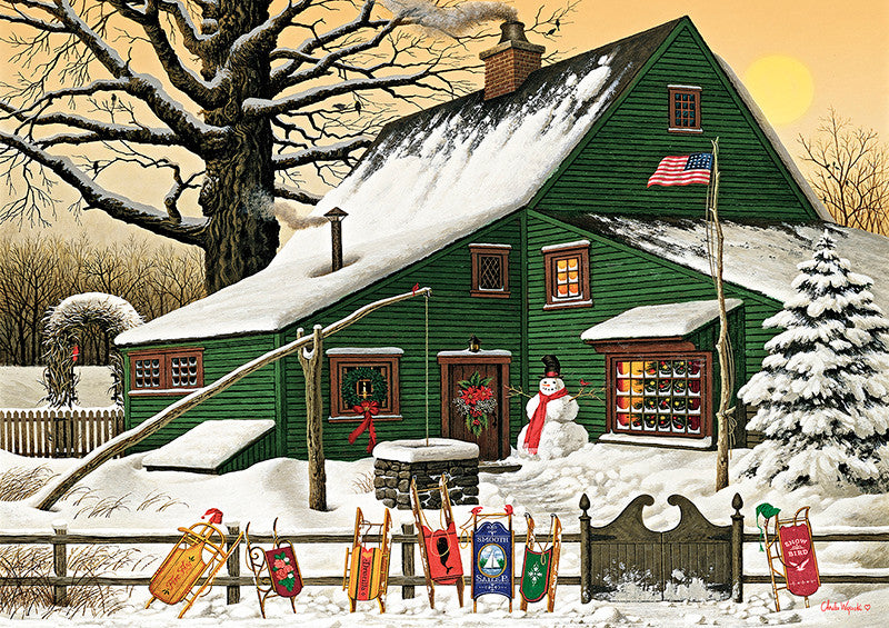 Charles Wysocki Cocoa Break at the Copperfields 500 Piece Jigsaw Puzzle Art