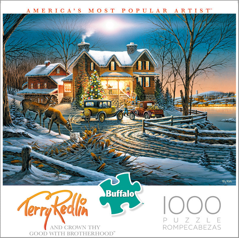 Terry Redlin And Crown Thy Good With Brotherhood 1000 Piece Jigsaw Puzzle Box
