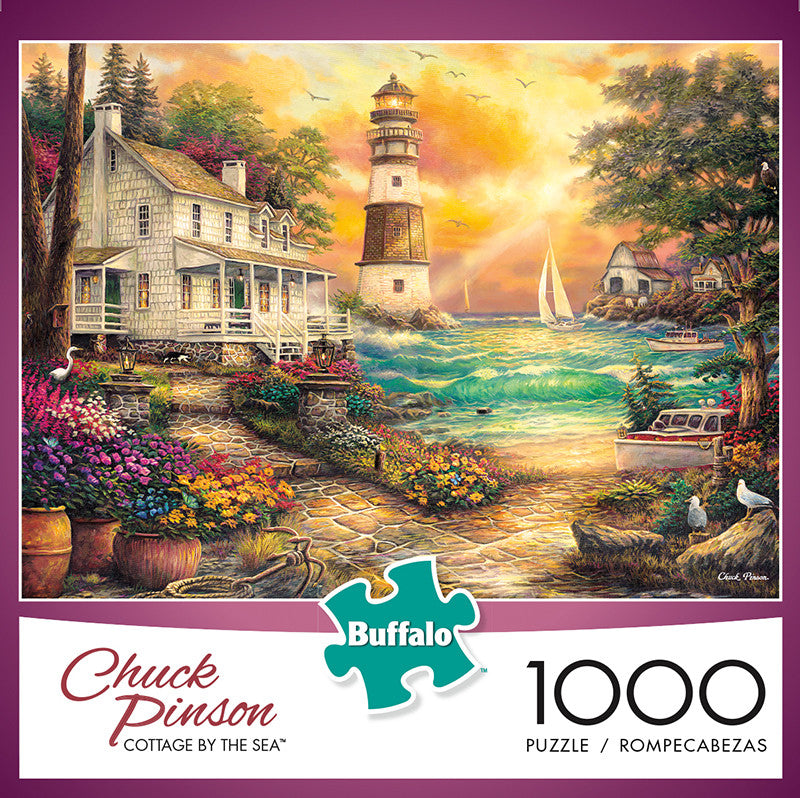 Chuck Pinson Cottage by the Sea 1000 Piece Jigsaw Puzzle Box