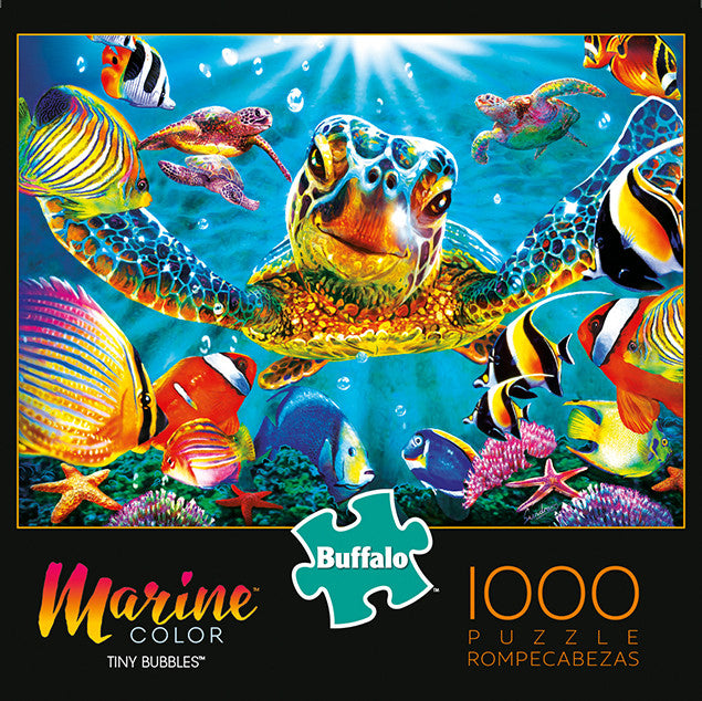 Marine Color Tiny Bubbles 1000 Piece Jigsaw Puzzle Box