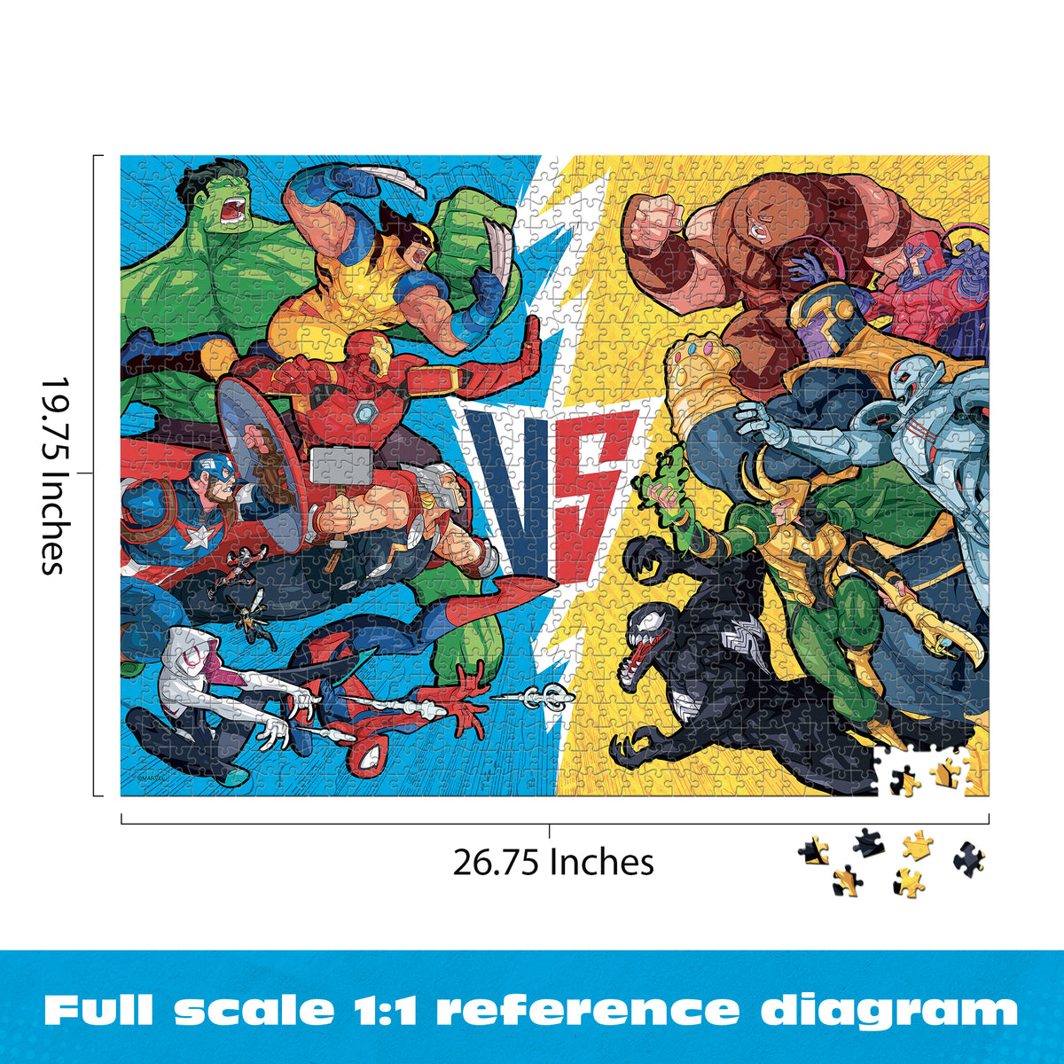 Marvel Versus puzzle for Adults, Sapphire Select - 1000 Pieces Jigsaw Puzzle