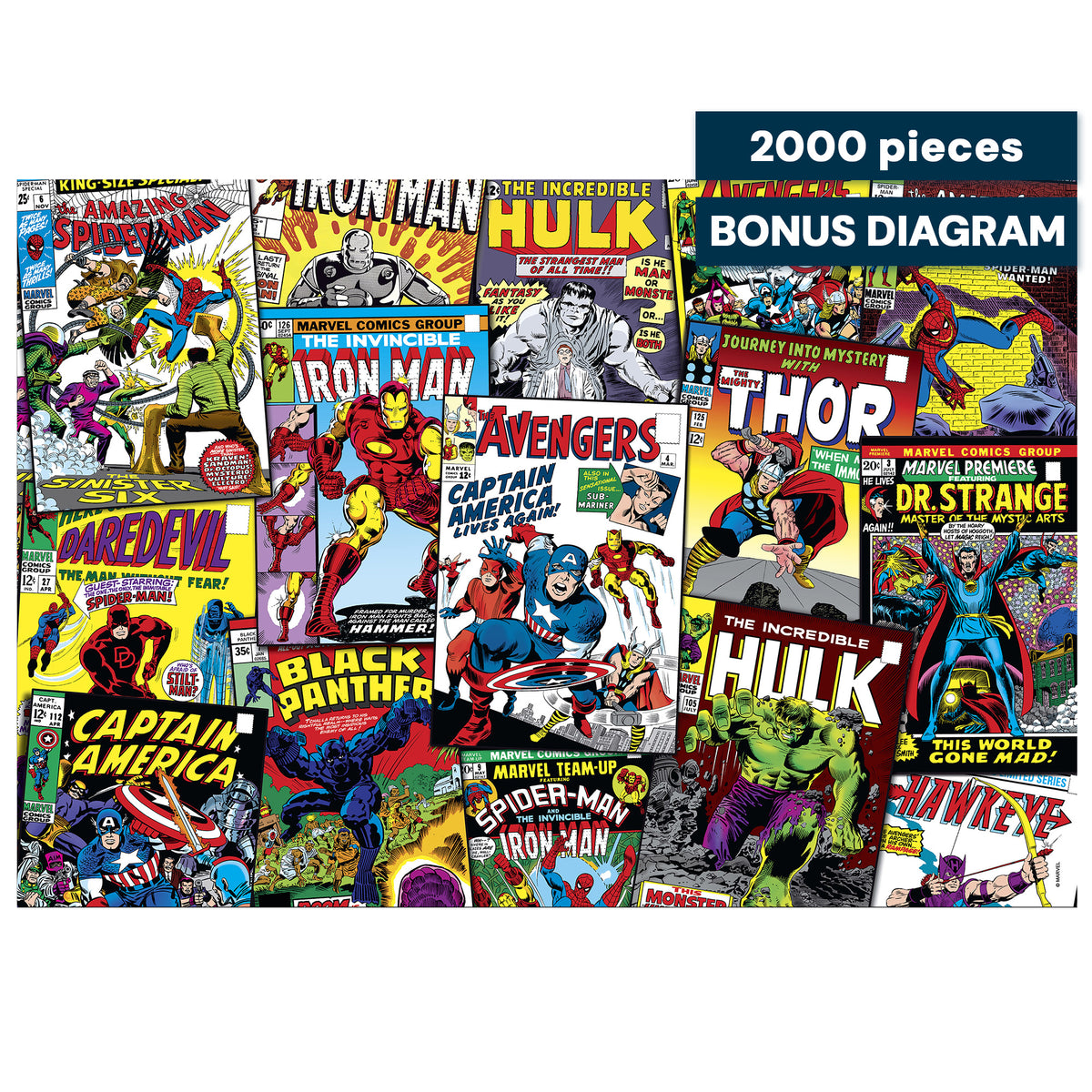 Silver Select: Marvel Comic Collage 2000 Piece Puzzle