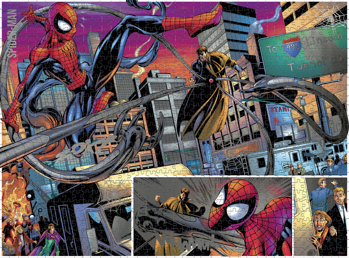 Marvel Silver Select Spider-Man vs. Doctor Octopus 1000 Piece Puzzle