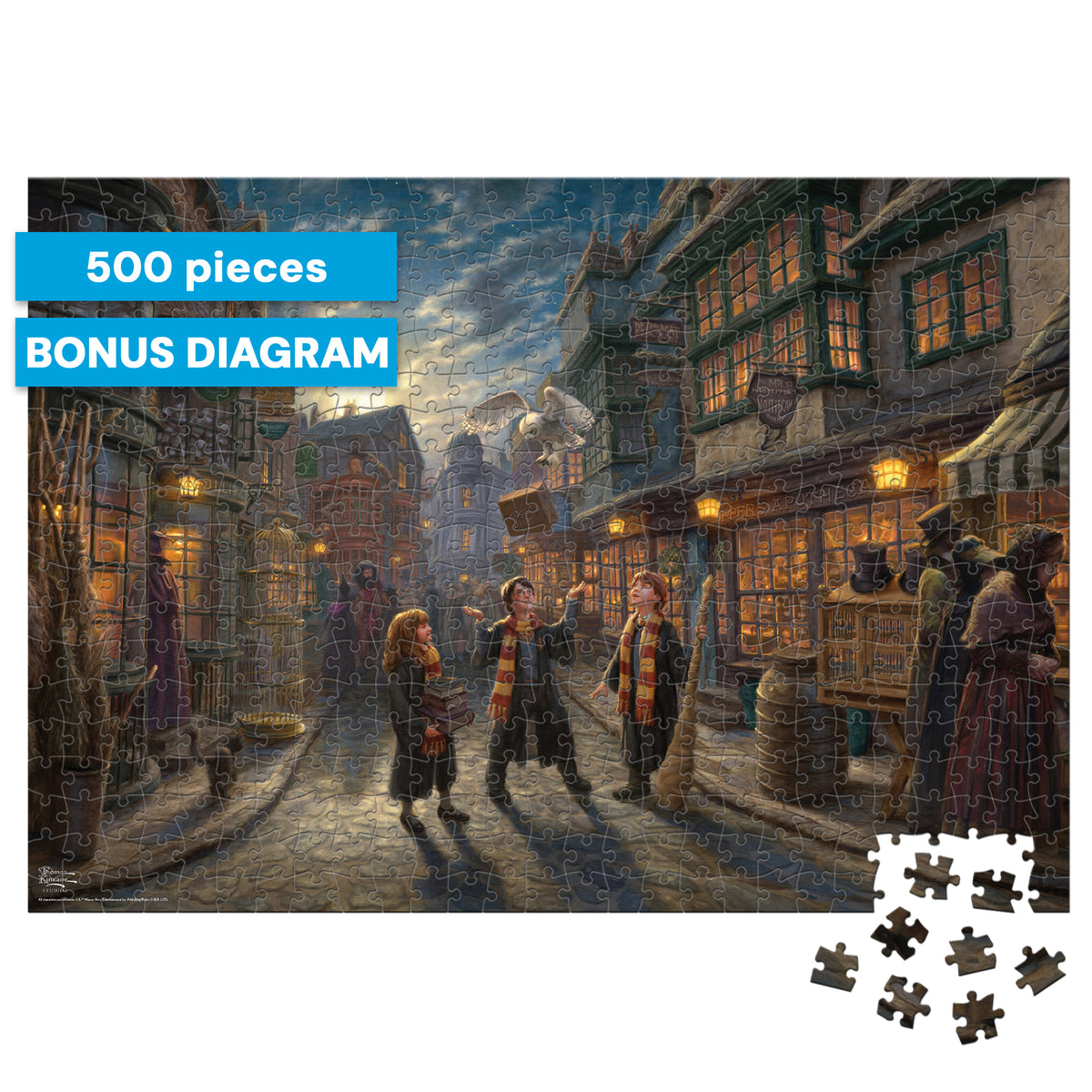 Silver Select: Harry Potter: Diagon Alley (Thomas Kinkade) 500 Piece Puzzle