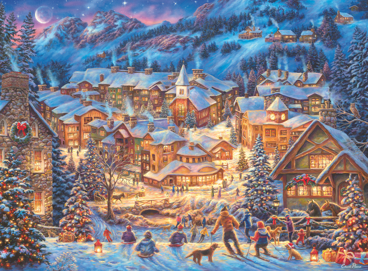 Sapphire Select: Twilight Winter Village 1000 Piece Puzzle