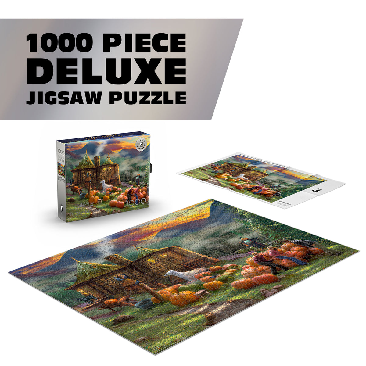 Ceaco Silver Select - Thomas Kinkade Harry Potter - Hagrid’s Hut - 1000 Piece Silver Select Jigsaw Puzzle