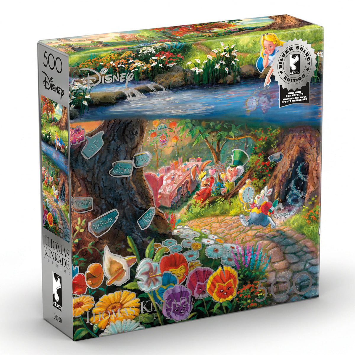 Thomas Kinkade Disney Silver Select: Alice in Wonderland 500 Piece Puzzle