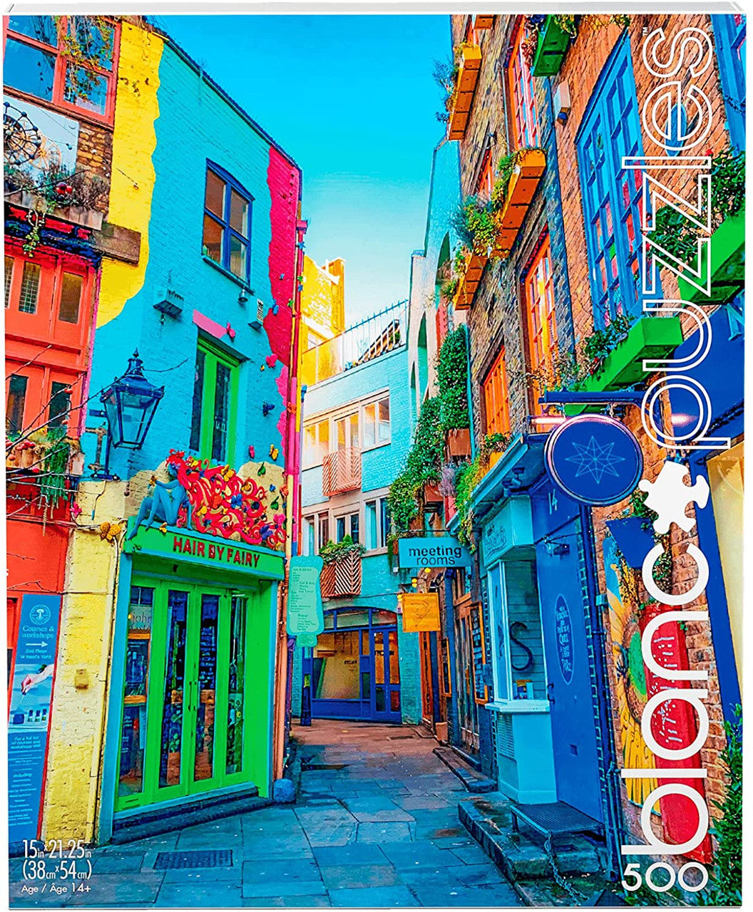 blanc Bright London Streets 500 Piece Jigsaw Puzzle